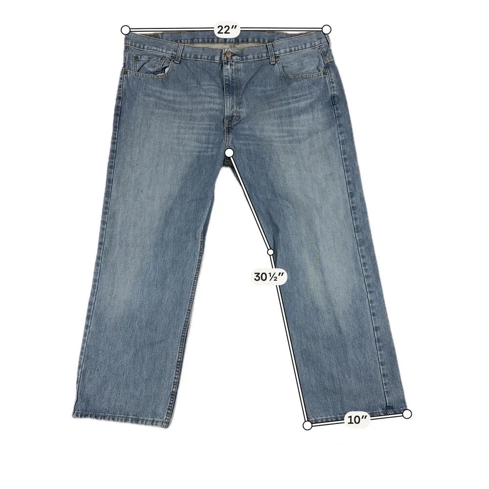 Levi's‎ 569 Loose Straight Leg Jeans Medium Wash Denim Mens 44x30
